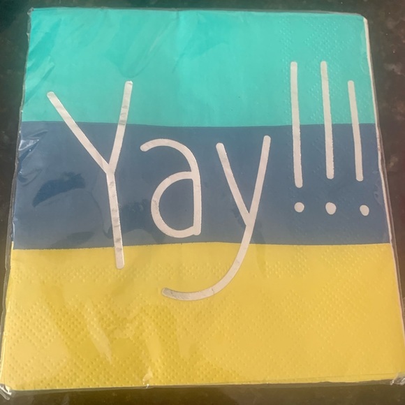 Party Drink Napkins & Striped Pink & Green Straws, cute bright colors, NWT, - Picture 9 of 11